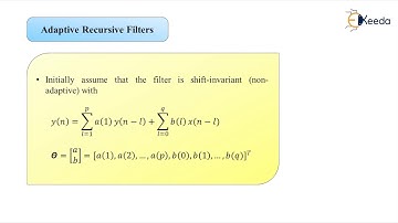 Adaptive Recursive Filters - Adaptive Filters - Advanced Digital Signal Processing