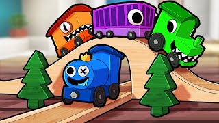 RAINBOW FRIENDS TRAIN WORLD! (Wooden Railway)