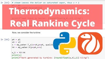 Calculating the thermal efficiency of a real rankine cycle using Python | Thermodynamics | PYroMat