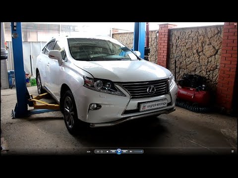 Замена передних тормозных дисков и колодок на Lexus RX 350 Лексус 2012 года