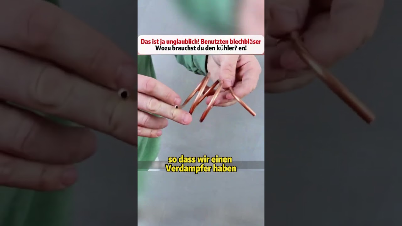 Unglaublich!  So baust du einen funktionierenden Kühler aus Kupferrohren!