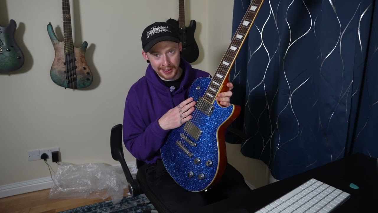 EDWARDS BY ESP LES PAUL STANDARD BLUE SPARKLE REVIEW - YouTube