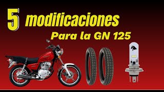 5 Modificaciones Que debes hacer a la Suzuki GN 125 #gn125