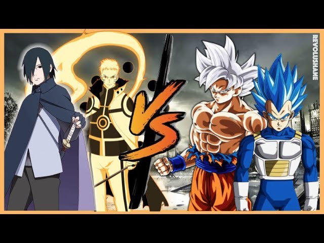 GOKU and VEGETA vs NARUTO and SASUKE! (Dragon Ball Super vs Naruto MOVIE)