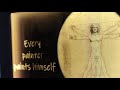 The Vitruvian Man by Leonardo da Vinci | 3D Hologram. Transparent Frame technology