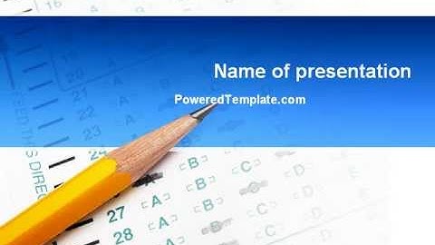 Educational And Psychological Test PowerPoint Template by PoweredTemplate.com
