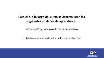 Video introductorio - Curso de datos abiertos