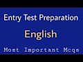 Entry test preparationenglish mcqs for entry test
