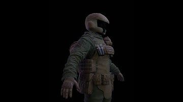 Sci fi Soldier Substance Painter TimeLapse