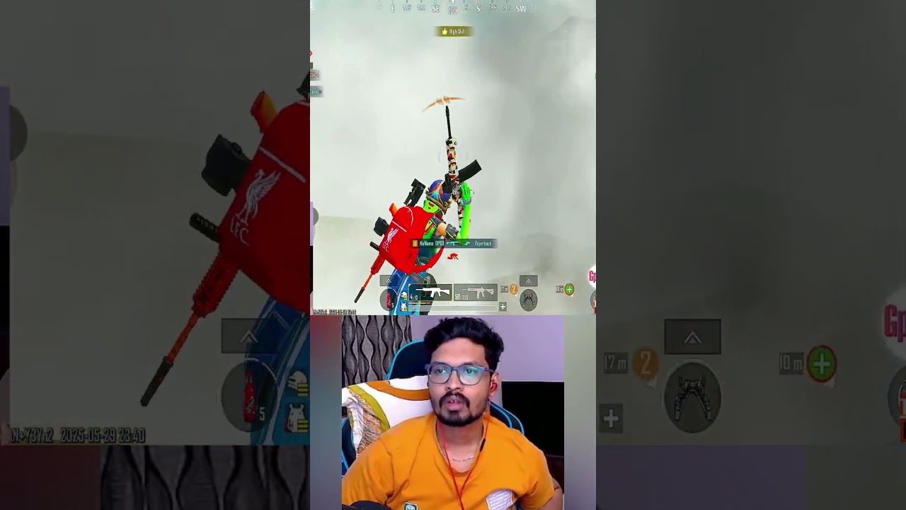 m416 Knock & s12k Rush🥵 on Full Squad in Conqueror Lobby 