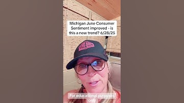 Consumer sentiment improved - is this a trend? #economy #tariffs #inflation #stagflation #volatility