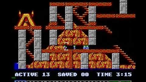 Lemmings (NES) fun level 24 solution