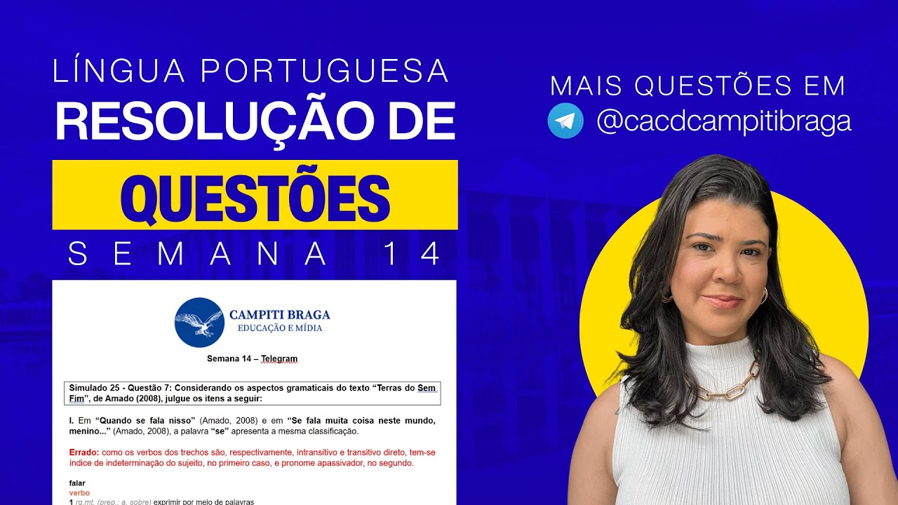 RESOLUÇÃO DE QUESTÕES | Semana 14