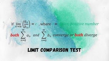 Calculus II: Limit comparison test