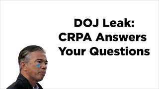DOJ Leak :CRPA President Chuck Michel Answers Your Questions
