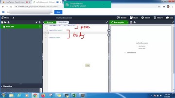 Create first LaTeX document in overleaf