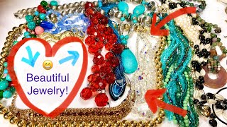 10 Lbs SGW 💎 Jewelry Unboxing Ep1 🤩 Vintage WEISS! 🥰 AB Crystals! Sterling! & SALE! #jewelrysale