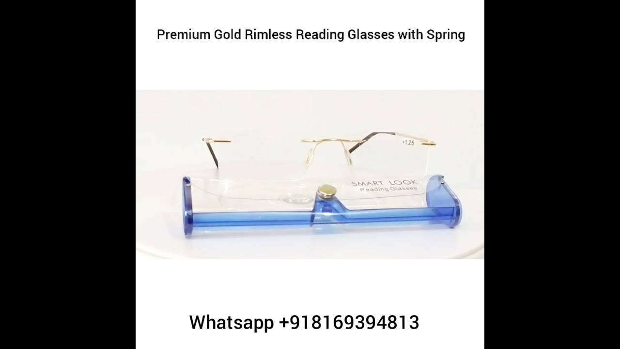 Premium Gold Rimless Reading Glasses Online in India
