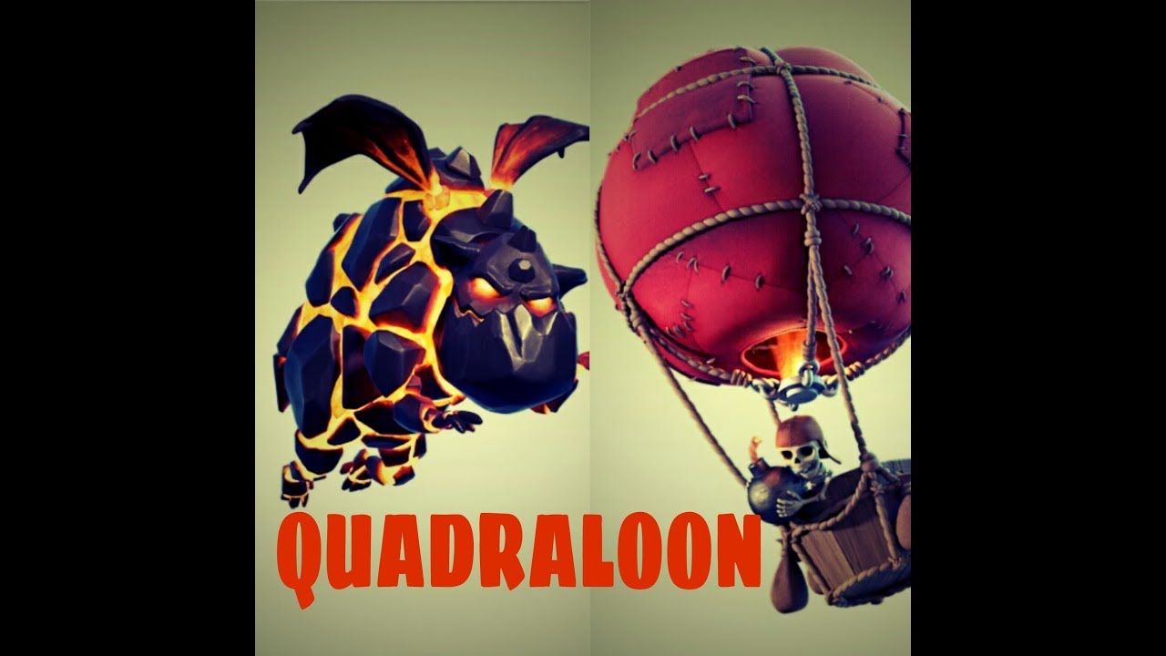 Air Attack| Quadraloon for th9 3star war Strategy