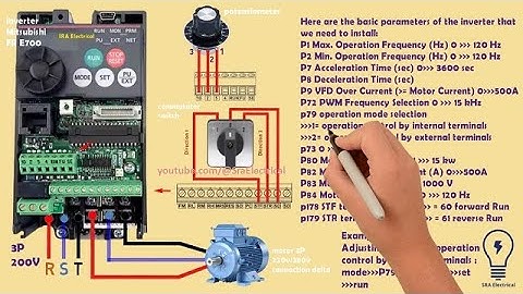 mitsubishi E700 wiring diagram and parameter setting