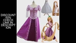 Tangled Rapunzel Women’s Long Hair Princess Costumes Cosplay Costume Adult Carnival Uniform Hallowee