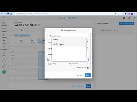 Zeetaminds CMS Playlist Scheduling