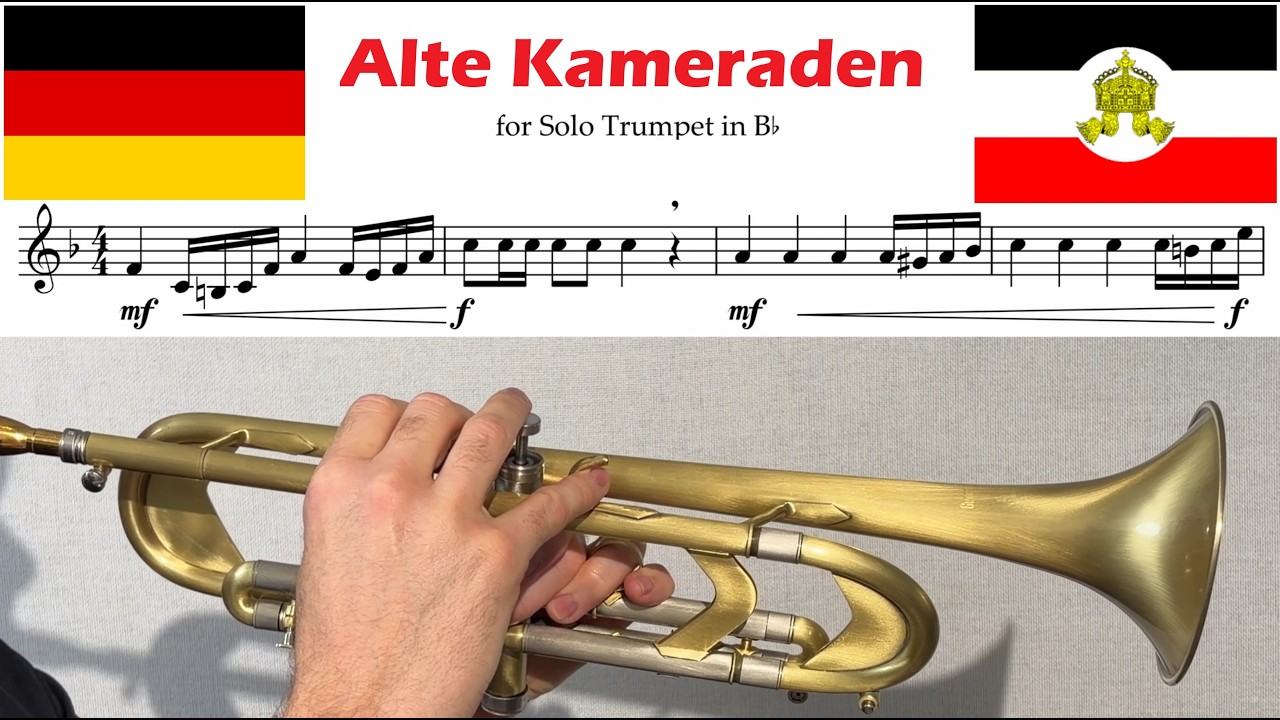 Alte Kameraden (Old Comrades) - German Military March - Trumpet