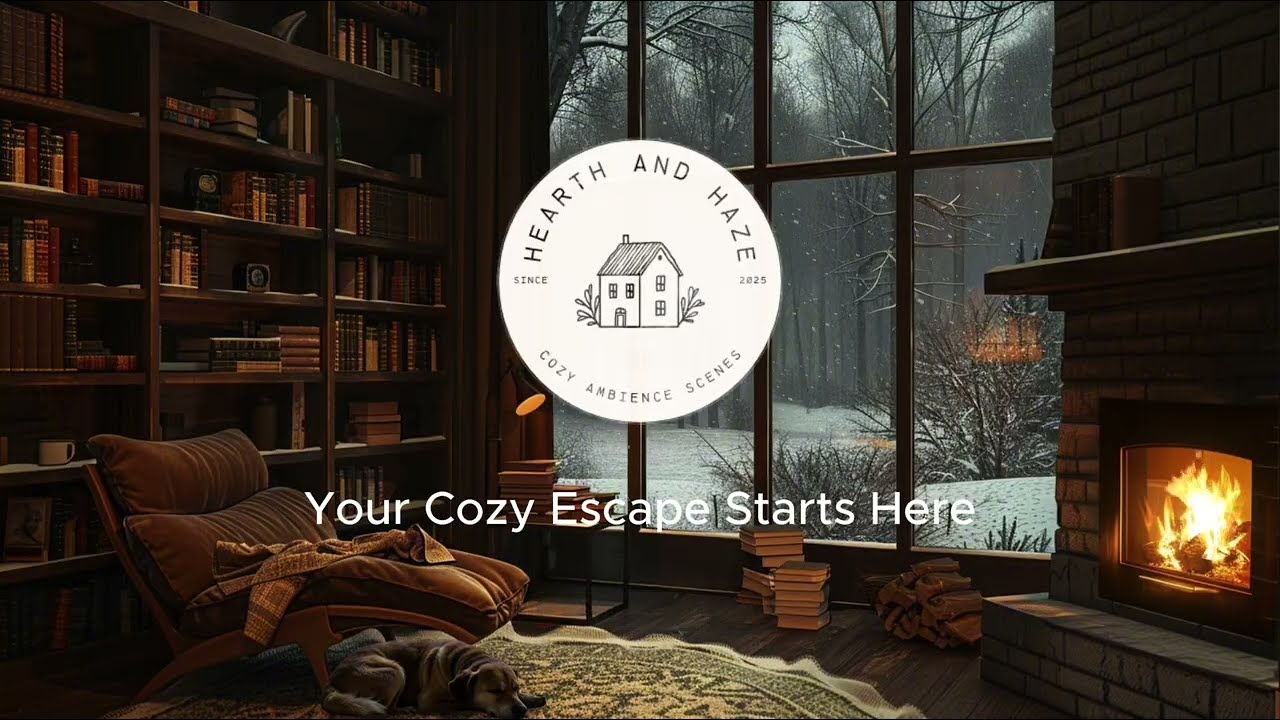 Cozy Winter Study Ambience ❄️ Classical Music & Crackling Fireplace | Focus & Reading