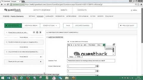 Questback Essentials - how to work with media elements