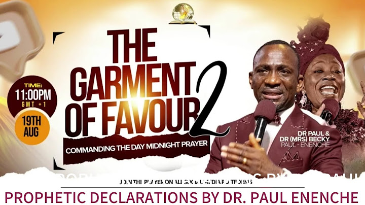 MIDNIGHT PRAYER COMMANDING THE DAY-THE GARMENT OF FAVOUR 2. 19-08-2024 #gospel #ctdmp #drpaulenenche