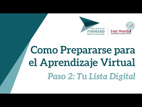 FWISD Como Prepararse para el Aprendizaje Virtual - Tu Lista Digital