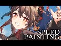 【イラストメイキング】原神/Genshin Impact-胡桃【Speed Painting】
