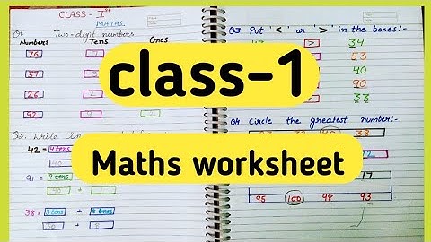 class 1 maths worksheet | maths worksheet for class-1