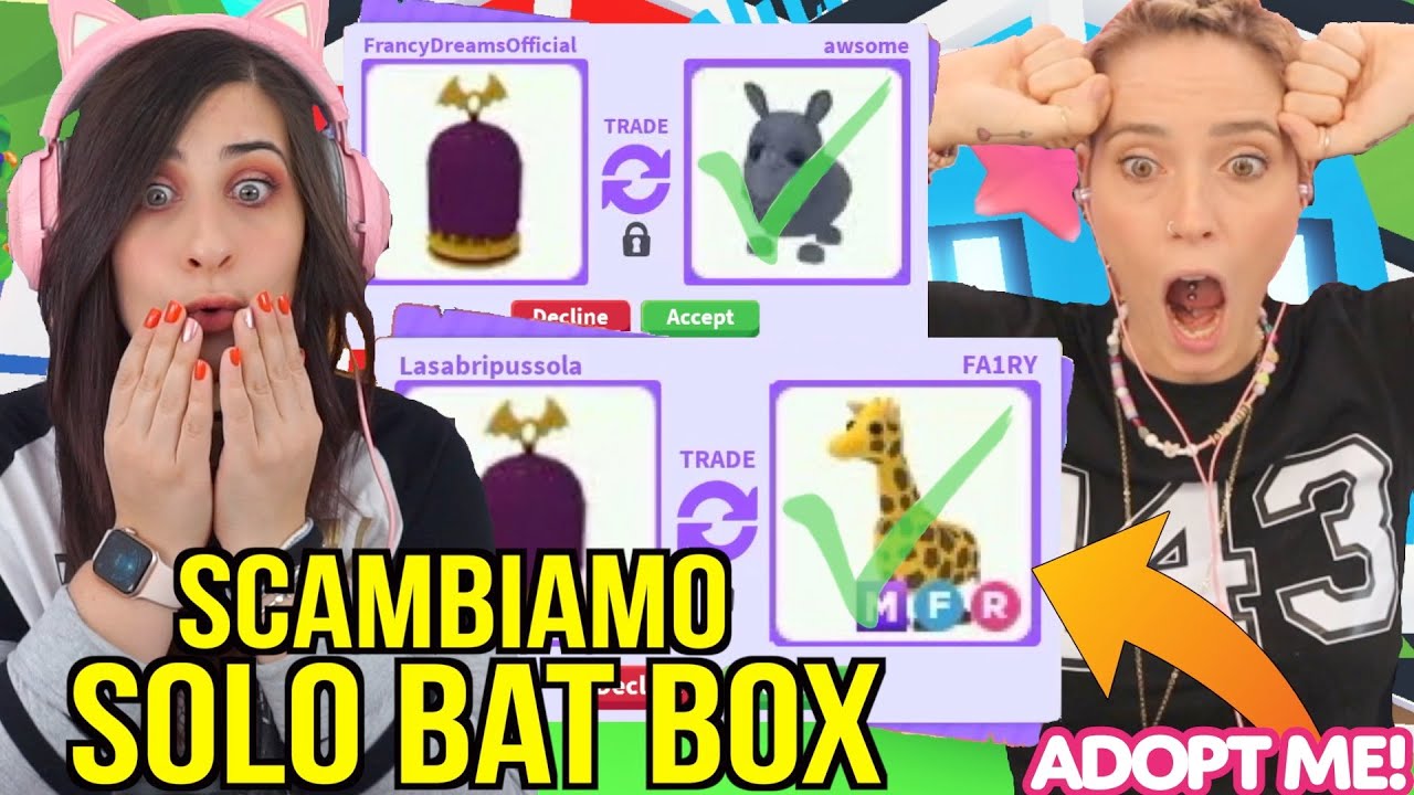 Io e LaSabri SCAMBIAMO solo BAT BOX in un SERVER RICCO 😱 Roblox ADOPT ME con @streams24spacex By Francy