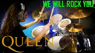 QUEEN drums only - We will rock you drumming