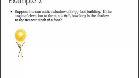 8.5 Angle of elevation and depression