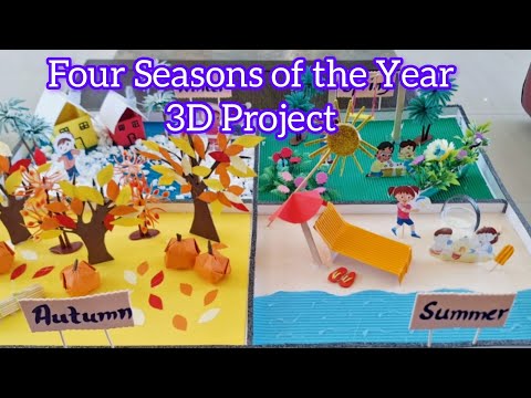 Four Seasons of The Year Project | Fun 3D Model of Four Seasons for Kids