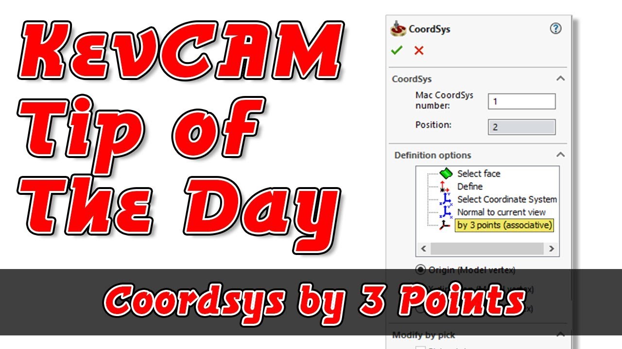 Tip of the Day - Coordsys by 3 Points