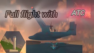 Turboprop flight simulator: Seaplane full flight with ATC. MAIN AP, waterway to FIELD AP.