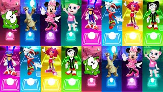 TiLeS HoP Om Nom -Ice Age -Mickey Mouse -My Talking Angela- SONIC Amazing Digital Circus-Caine-Pomni
