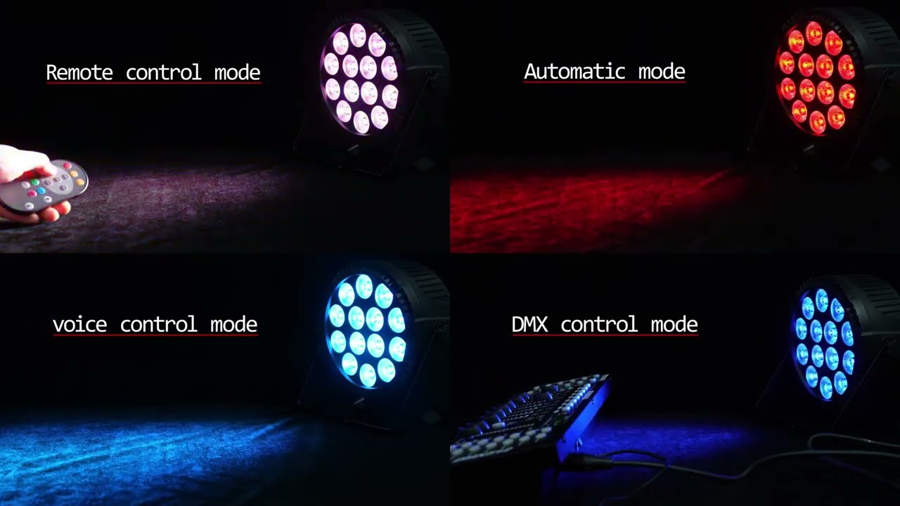 U'King 4PCS 80W Par Licht 4in1 RGBW 14 LED Bühne Effekt Licht DMX512