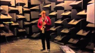 Saxophone in Reverberation Room and Anechoic Chamber