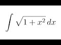 Integral of sqrt1x2 substitution  by parts