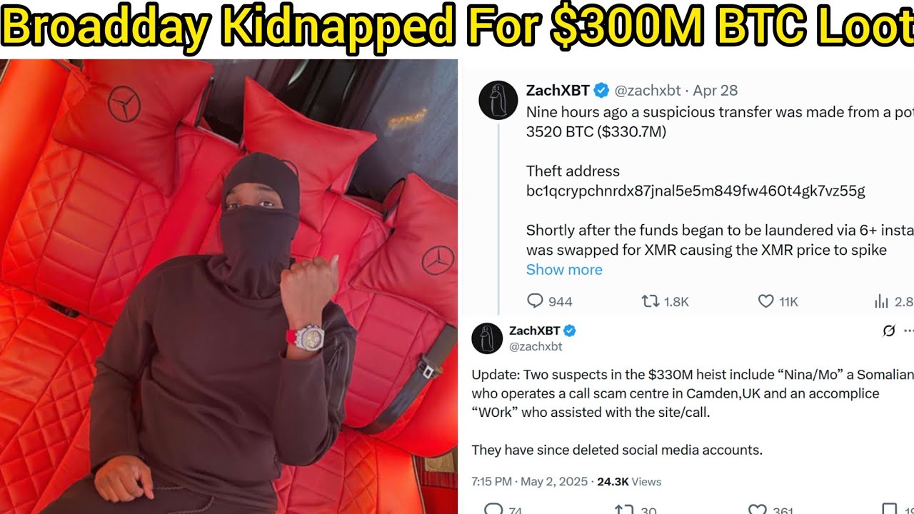 Broadday & Camden Somalis Hack $300M Worth Of Bitcoin Causing Broadday To  Be Kidnapped