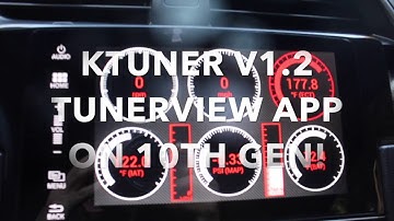 KTUNER V1.2 TUNERVIEW APP HEADS UP DISPLAY FOR 10TH GEN CIVIC RADIO!!