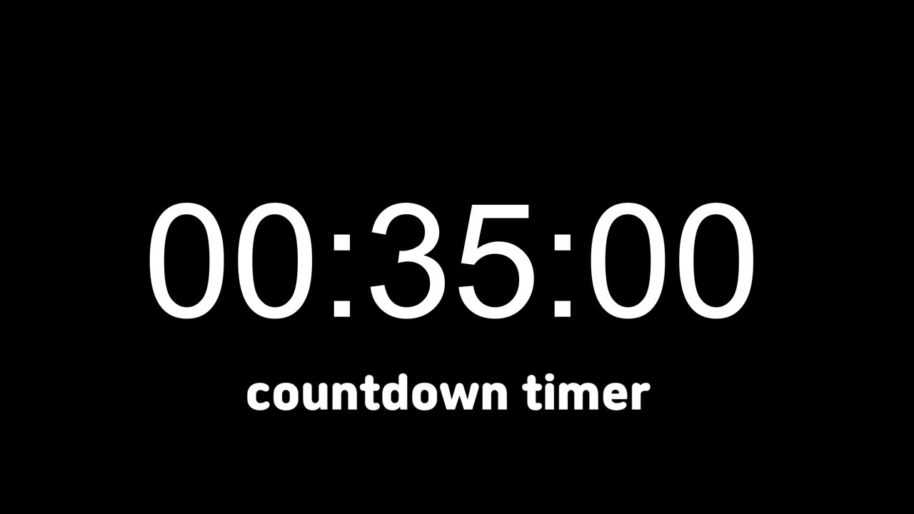 35 Minute Countdown Timer 10분 카운트다운 타이머 - YouTube