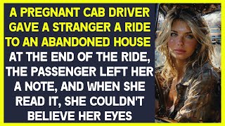 A pregnant cab driver gave a stranger a ride to an abandoned house and heard strange words from her