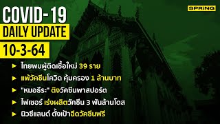 สรุปสถานการณ์การแพร่ระบาดของไวรัสโควิด-19 ประจำวันที่ 10 มีนาคม 2564