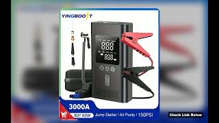 Yingboost Portable Jump Starter With Air Pump 3000A Car Jump Starter Boost 150Psi Auto Air Compresso