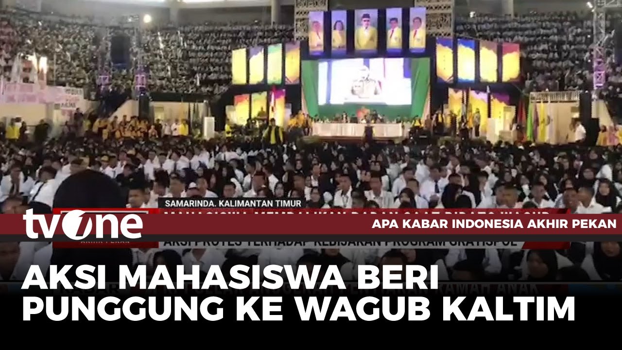 Aksi Protes Mahasiswa Membalikan Badan Saat Pidato Wagub di Samarinda | AKAP tvOne